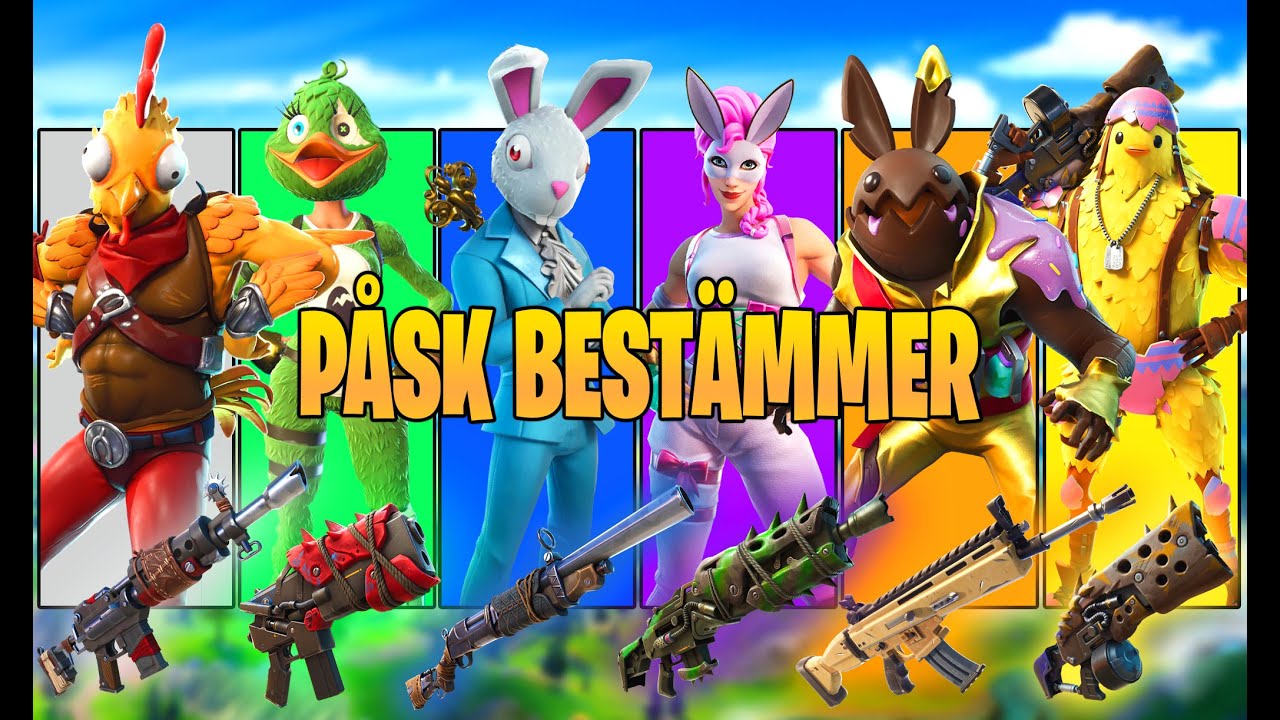 PÅSKEN BESTÄMMER MINA VAPEN I FORTNITE