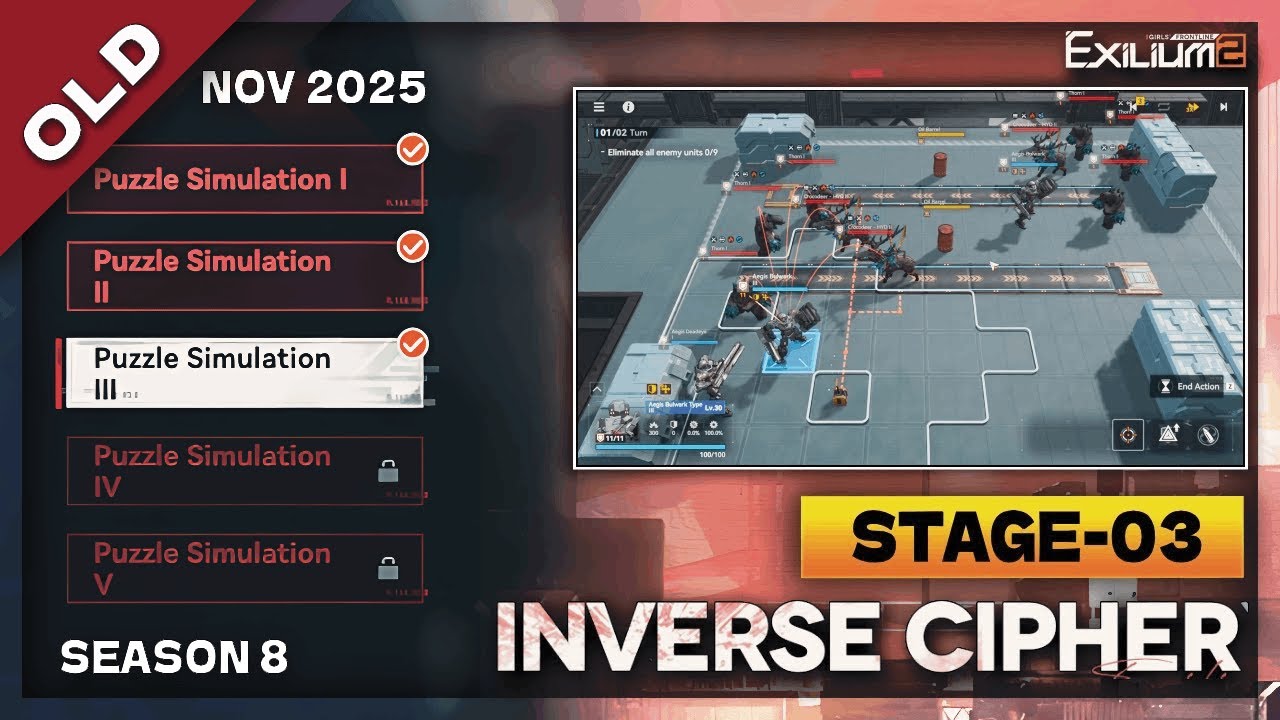 *SEASON 8* INVERSE CYPHER STAGE-3 (LP-1-3) SOLUTION | NOVEMBER 2025 [ GIRLS' FRONTLINE 2: EXILIUM ]