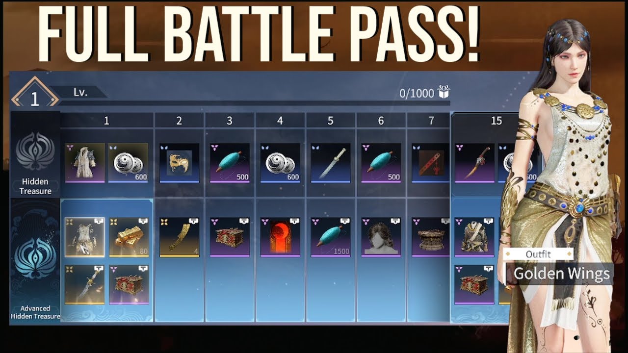 Naraka Season 1 COMPLETE Battle Pass Overview