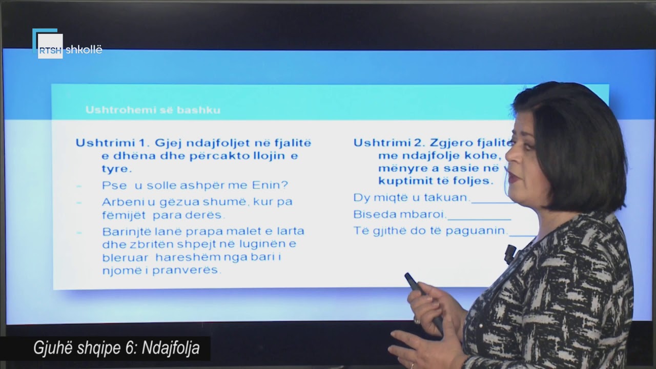 Gjuhë shqipe 6 - Ndajfolja