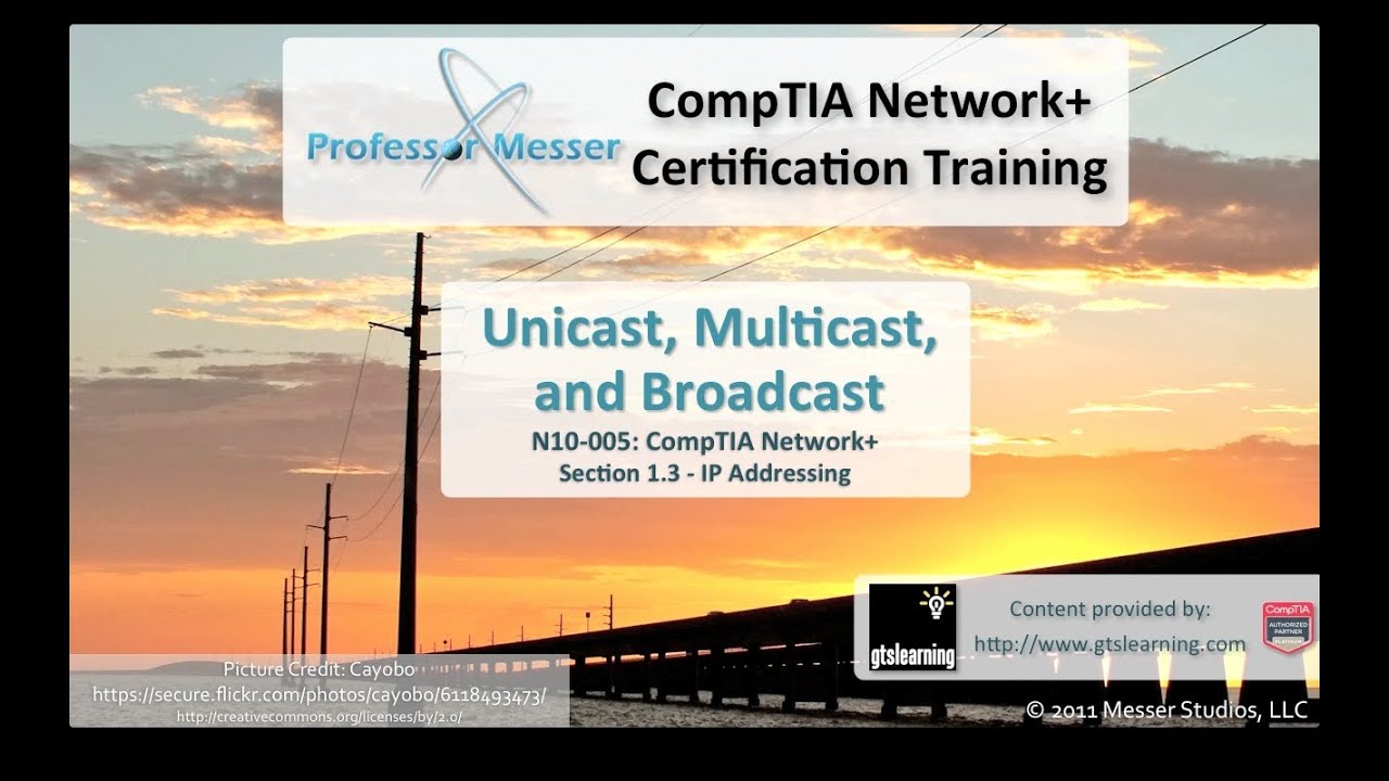 Understanding Unicast, Multicast, and Broadcast - CompTIA Network+ N10-005: 1.3