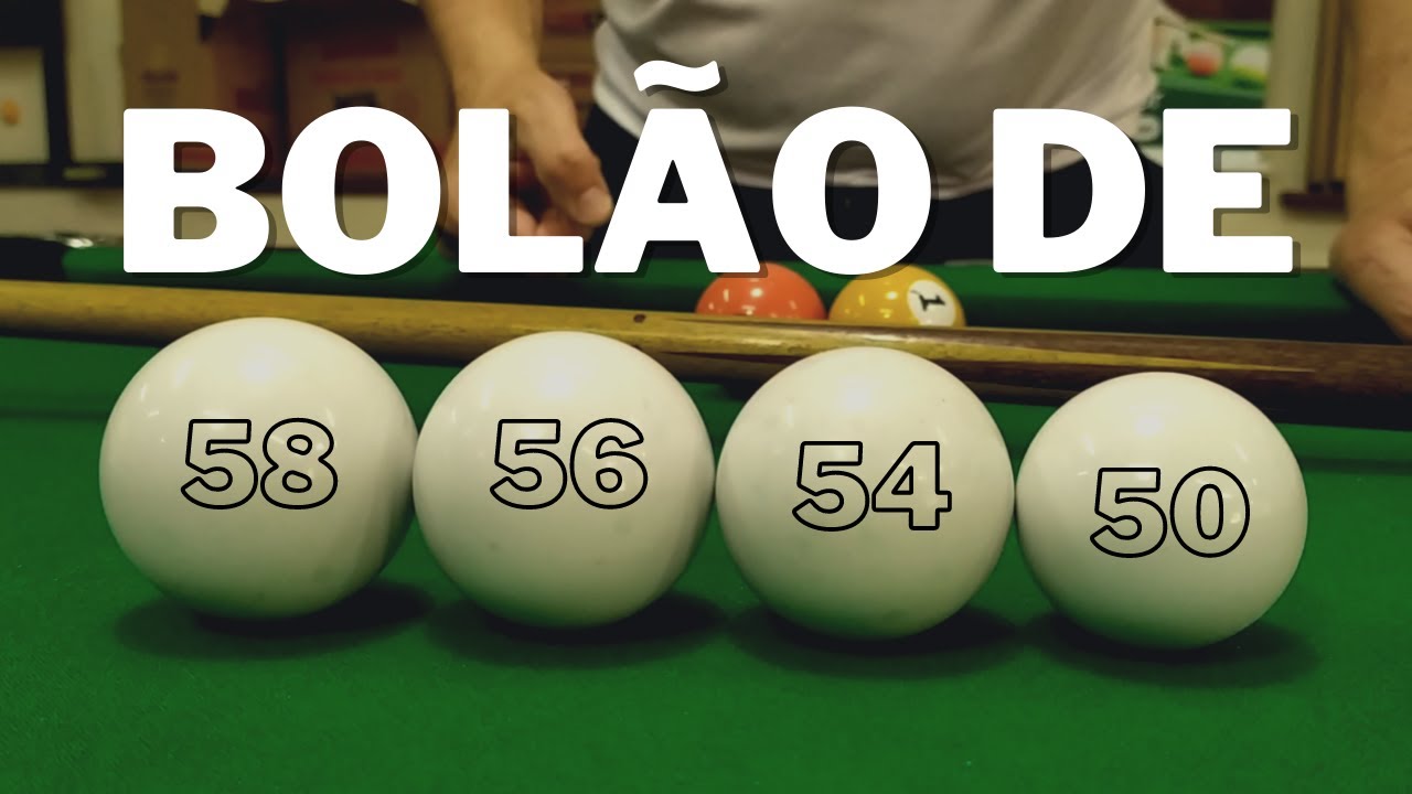 A diferença das tacadas com BOLÃO de 58, 56, 54 e 50 mm