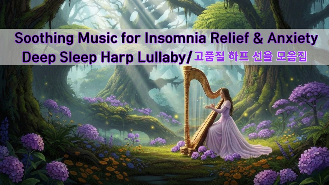 (No Ade/1-Hour)Harp Lullaby/Soothing/HealingMelody/고품질인 하프 선율 모음