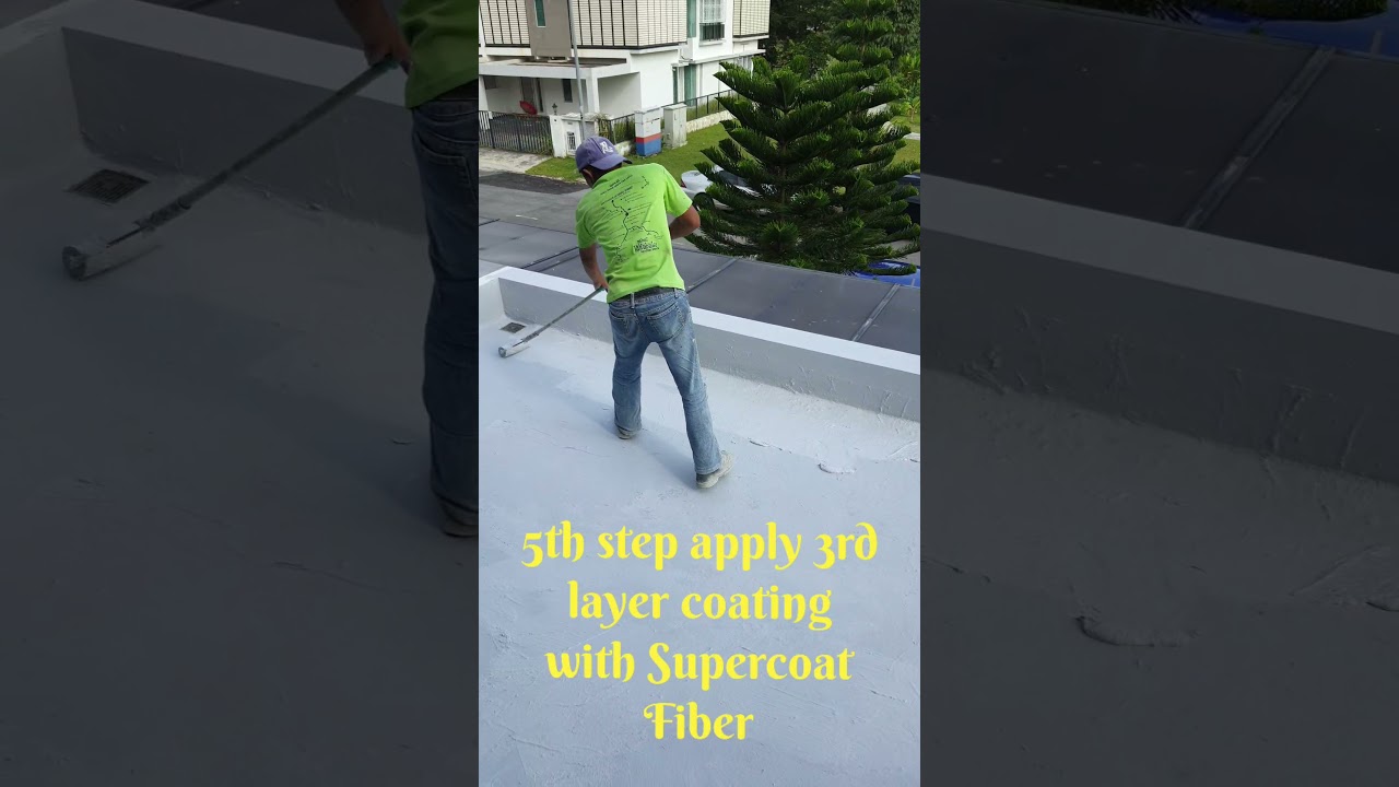 2021-10-29 阳台防水工程！材料有: Bostik Boscoflex A+B, Bostik Supercoat Fiber, Fiber Net & Floor fill