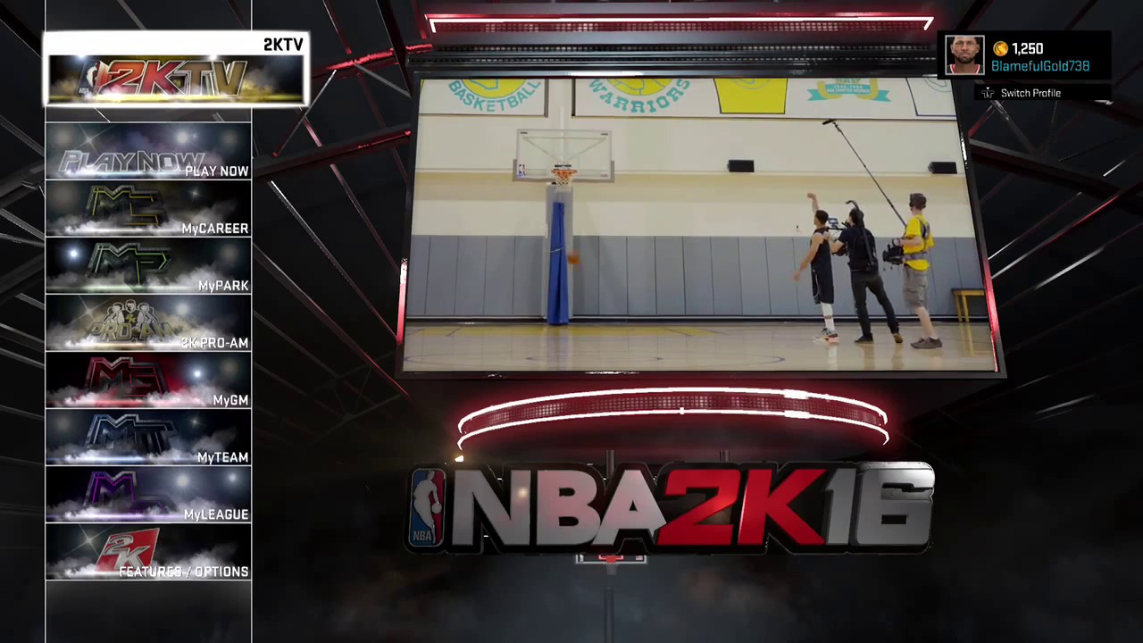 NBA 2K16 MENU/TEAM SELECT MENU