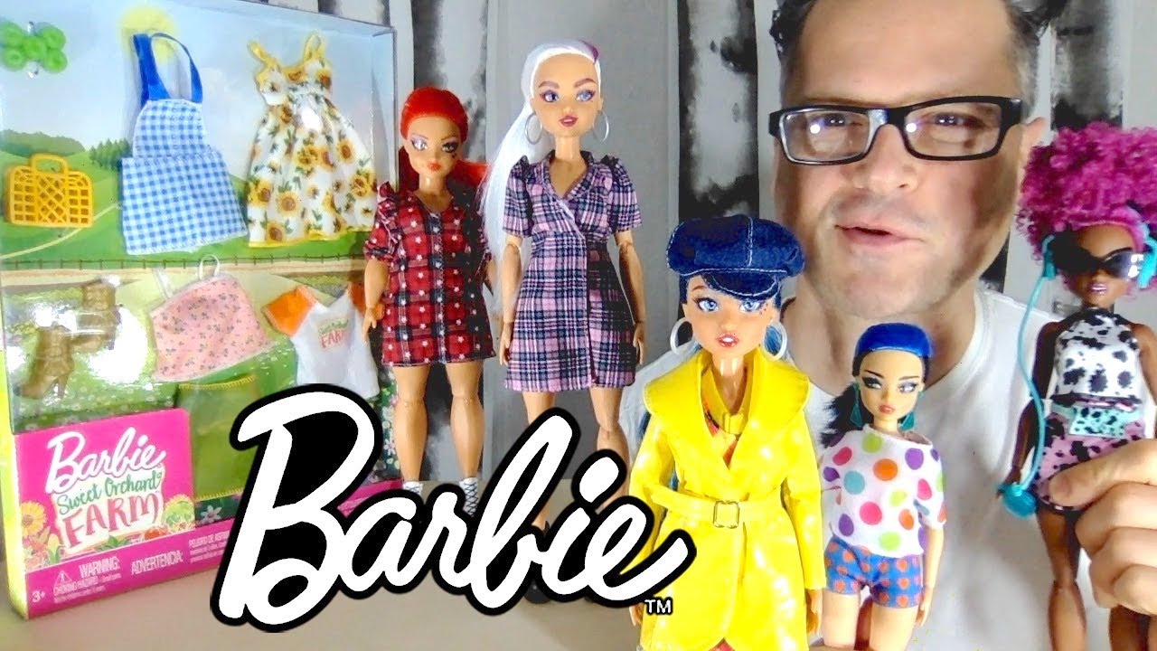 Barbie Sweet Orchard Farm vs Wild Hearts Crew Fashion Fit Try On Doll Unboxing Review Comparison