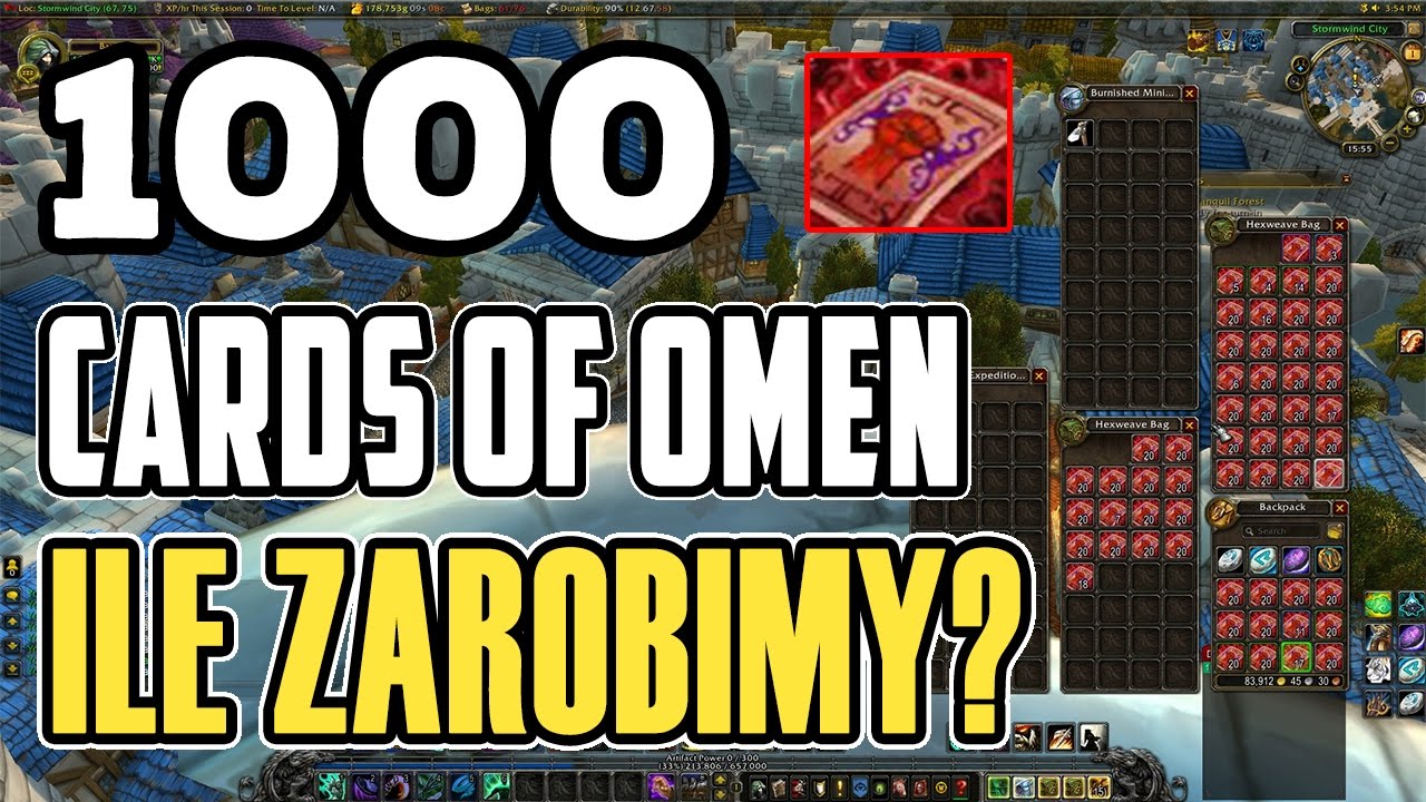 Odwracamy 1000 Cards of Omen - Ile zarobimy golda? [World of Warcraft]