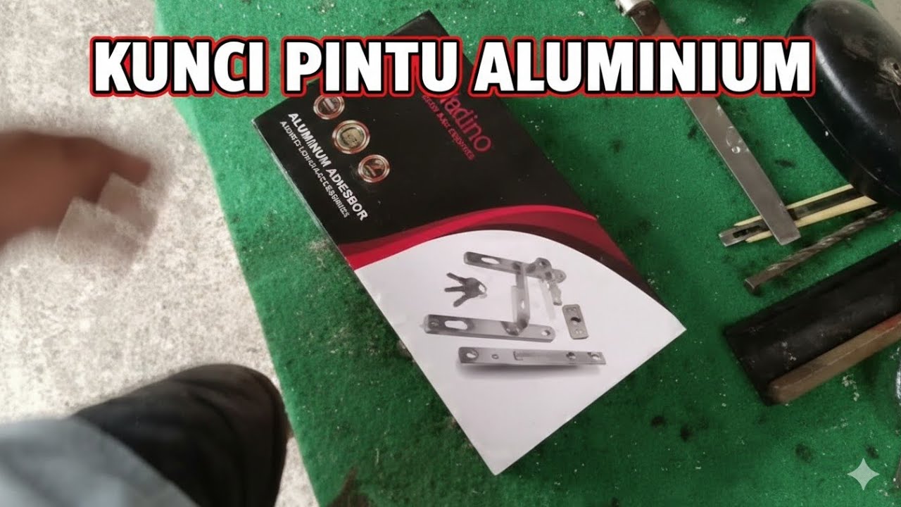 Cara pasang kunci pintu aluminium glatino GLT 860