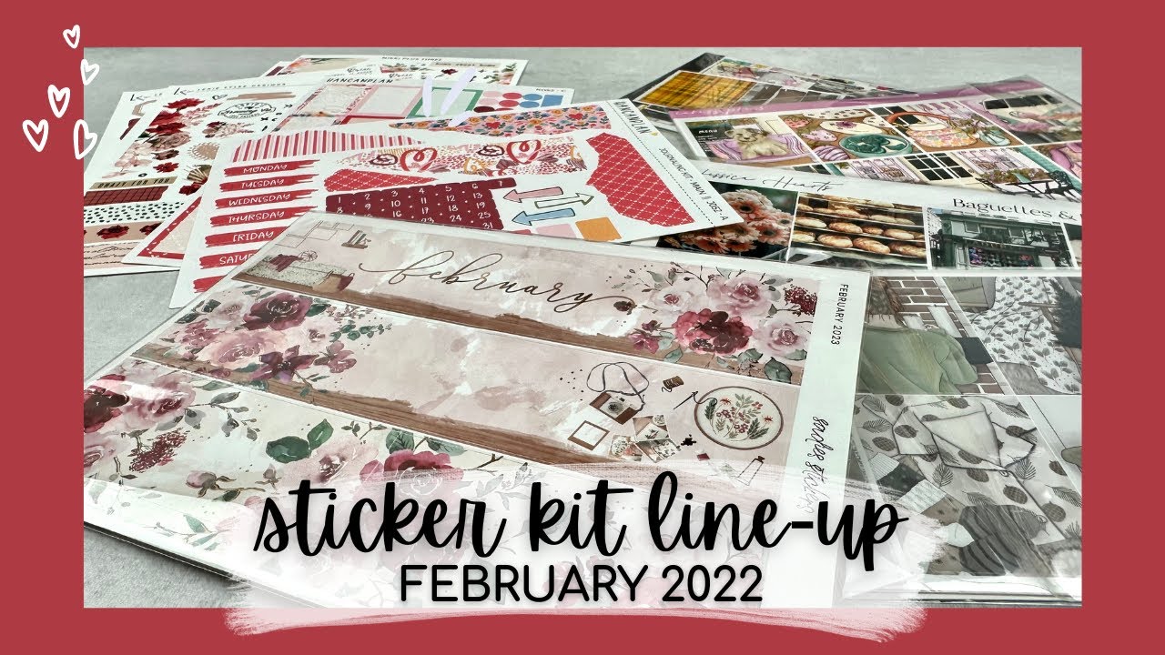FEBRUARY KIT LINE-UP | all the kits and decorative stickers i'll need for the month in 2 planners!