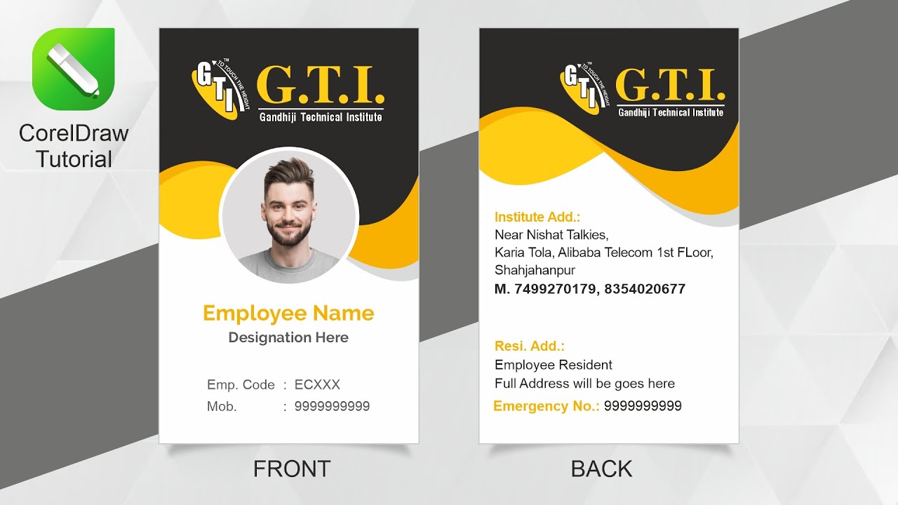 ID Card Design in Coreldraw | How To Design ID Card in CorelDRAW