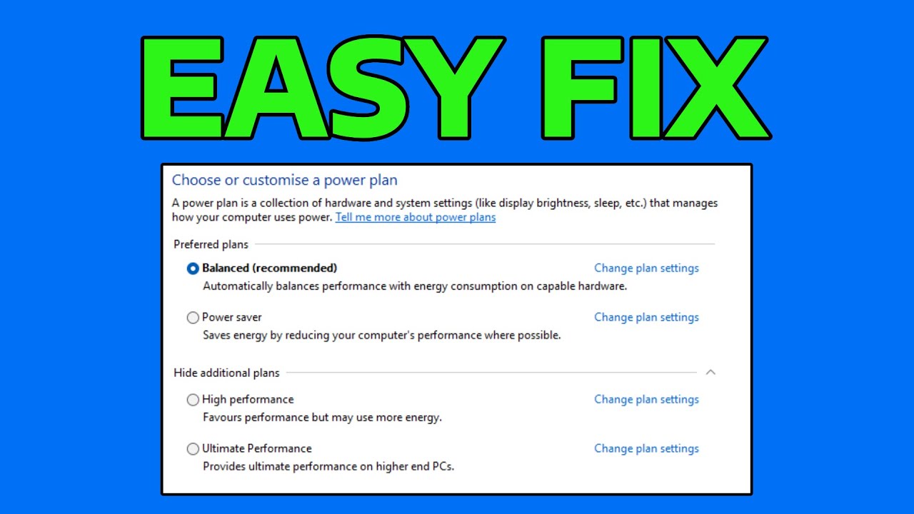 How To Restore Windows Power Options When Only Balanced Power Plan is Available
