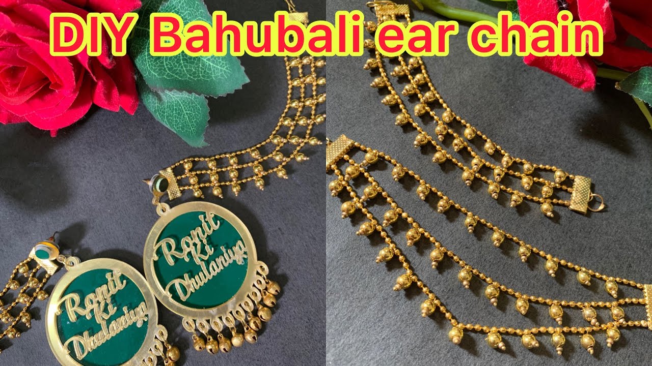 Champaswaralu making at home | Ear chain making at home | How to Make Ear Chain at Home