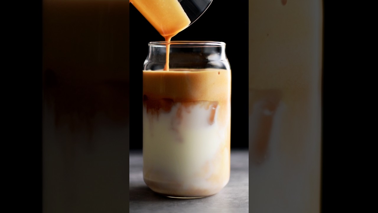 ASMR Cold Coffee with Frother ☕ #asmr #shorts