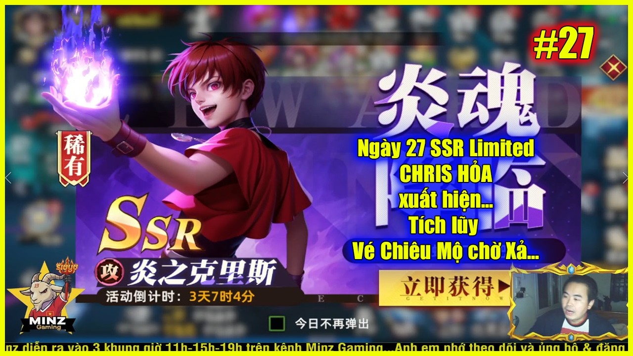 ღ  KOF ALL STAR #27 -  Ngày 27 SSR CHRIS HỎA xuất hiện...Tích lũy Vé Chiêu Mộ chờ Xả...