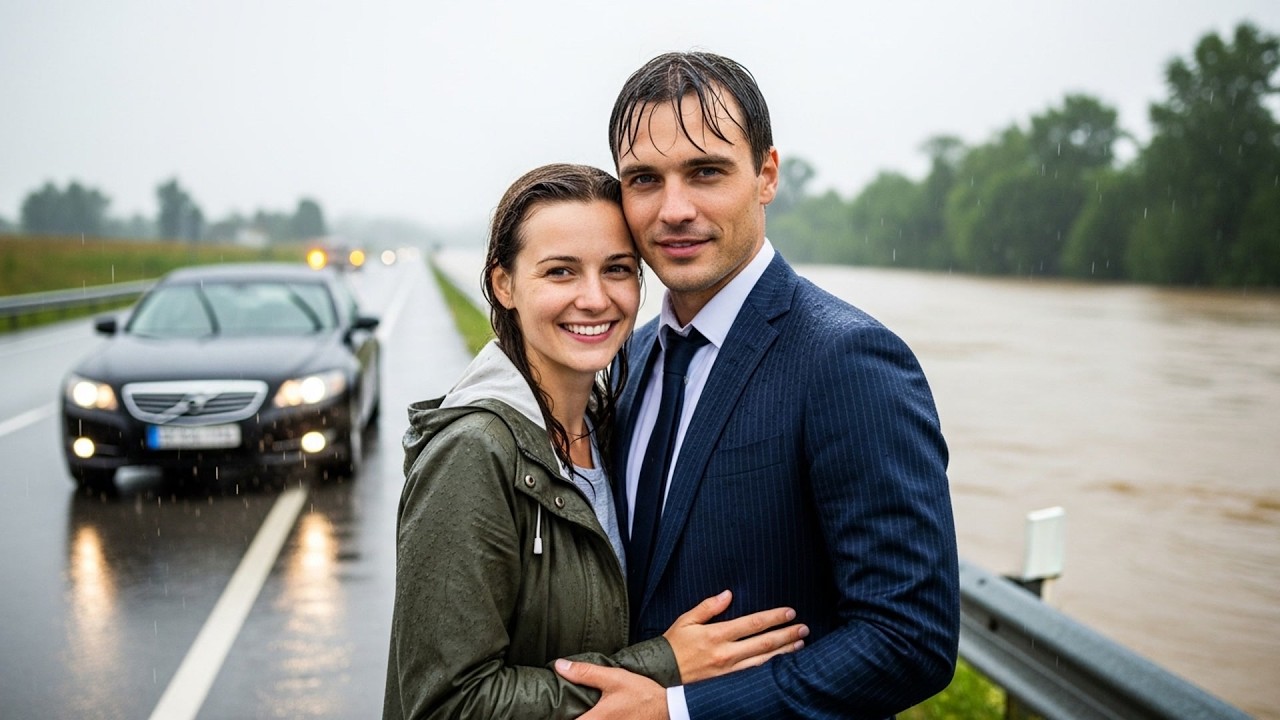 Stranded After a Flood Destroys Road, They Wait Together. He's a CEO Who Stops Checking His Phone