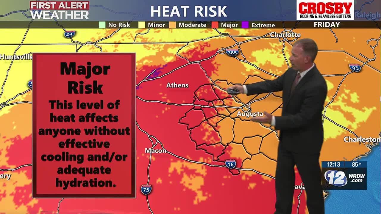 Heat Advisory Today, Heat Index 103-107&deg;, Weekend Storms