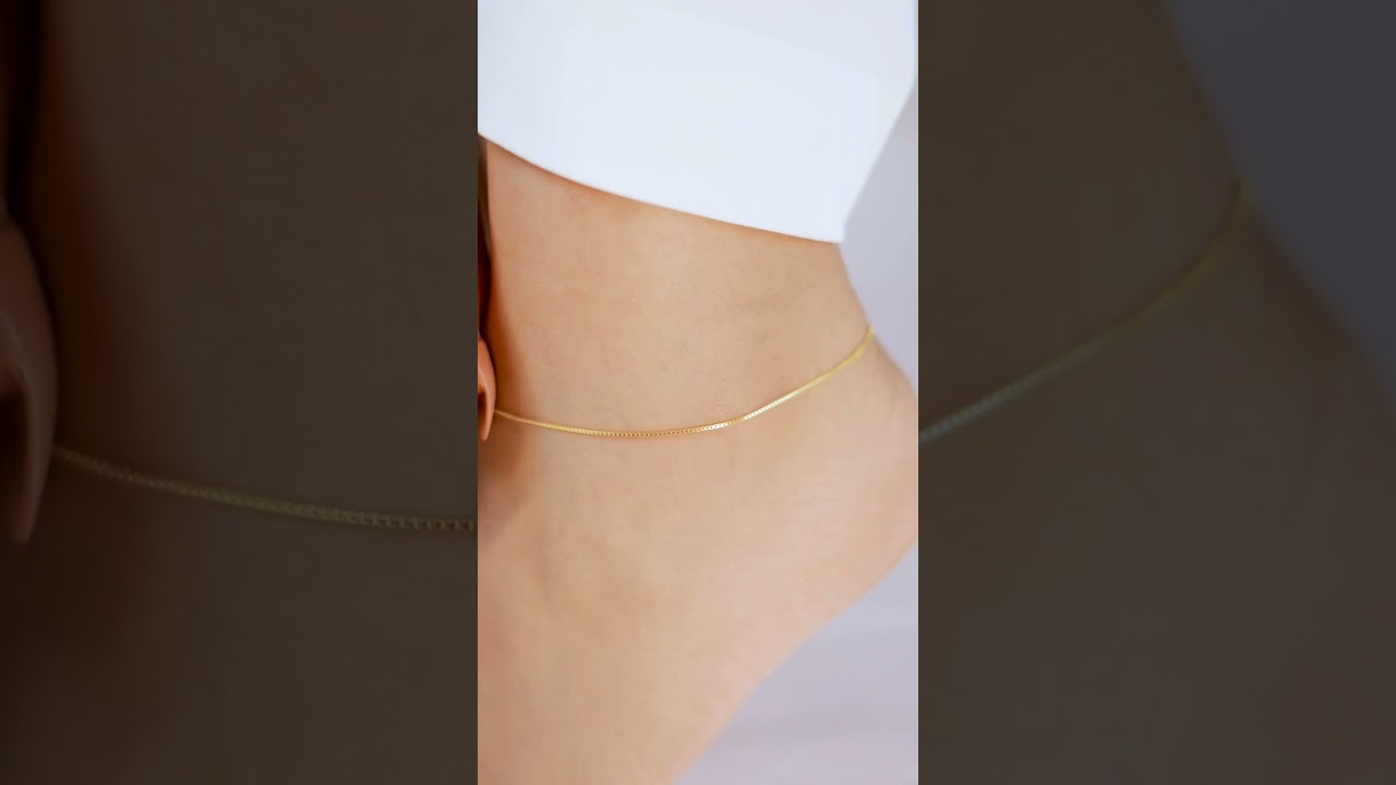 Classic Gold Box Chain Anklet