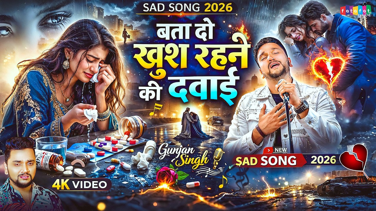 #Video बता दो खुश रहने की दवाई | Sad Gana Bhojpuri 2026 | #Gunjan_Singh | New Bhojpuri Sad Song 2026