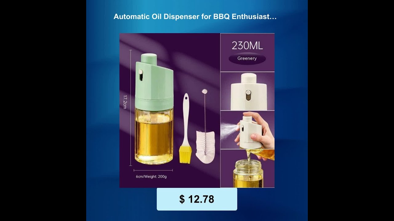 Automatic Oil Dispenser for BBQ Enthusiasts - Innovative Kitchen Gadget, Must-Have Home Accessory