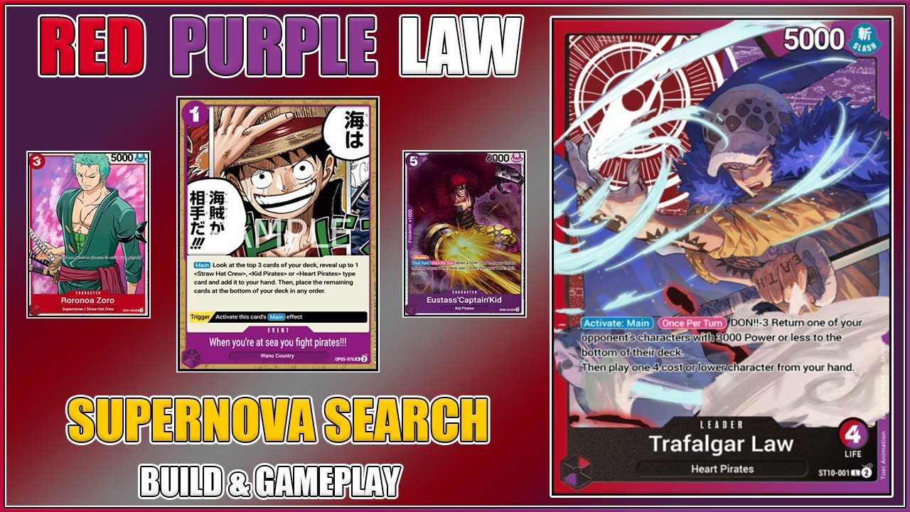 RP LAW | STRAW, HEART, KID PIRATES SEARCH DECK | BUILD & GAMEPLAY | OP06 | ONE PIECE
