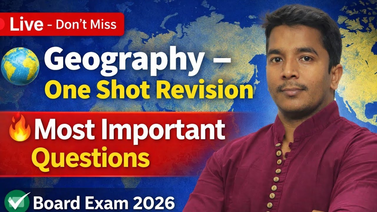 Geography one shot revision Most important Questions