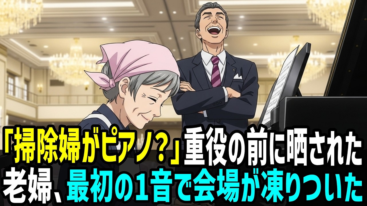 「掃除婦がピアノ？」重役の前に晒された清掃員→最初の1音で、会場が凍りついた…