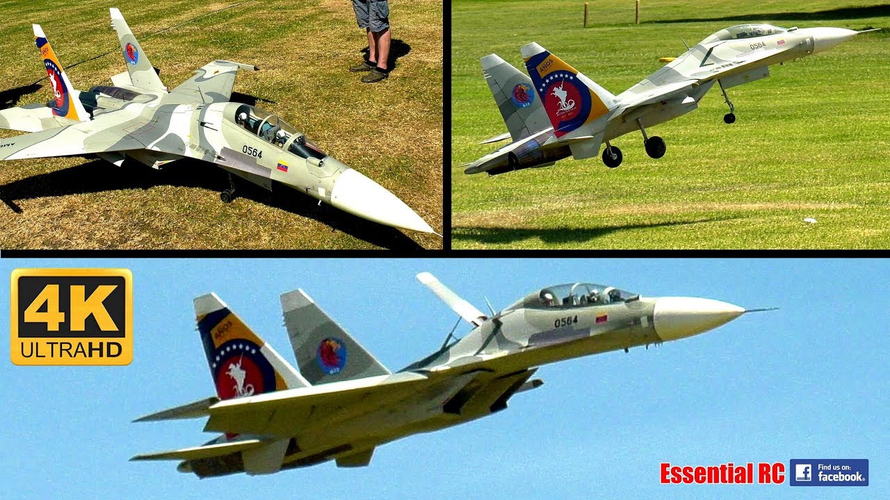 *PUGACHEV COBRA* MANOEUVRE executed by GIANT SCALE RC THRUST VECTORED SU-30 JET ! [*UltraHD and 4K*]