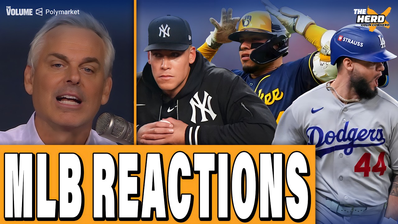 MLB Postseason REACTIONS: Dodgers ADVANCE, Yankees SWEPT, Brewers SURVIVE | Colin Cowherd HERD