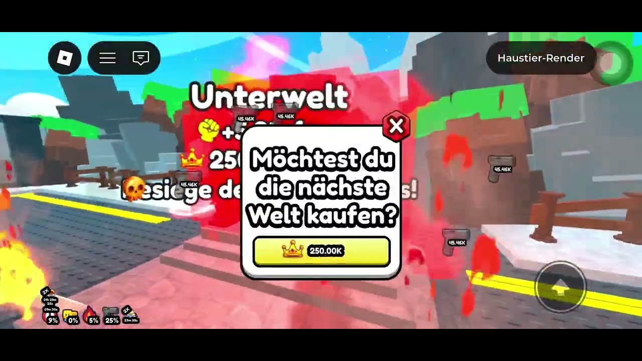 Ich spiele waffen Simulator in Roblox
