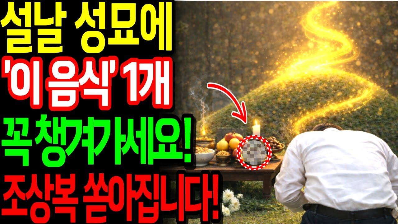 2026년 설날 성묘에 ‘이 음식’ 하나는 꼭 챙기세요! 막혔던 조상복이 바로 터집니다! 성묘음식 | 설날명절 | 재물운 | 부자되는 풍수
