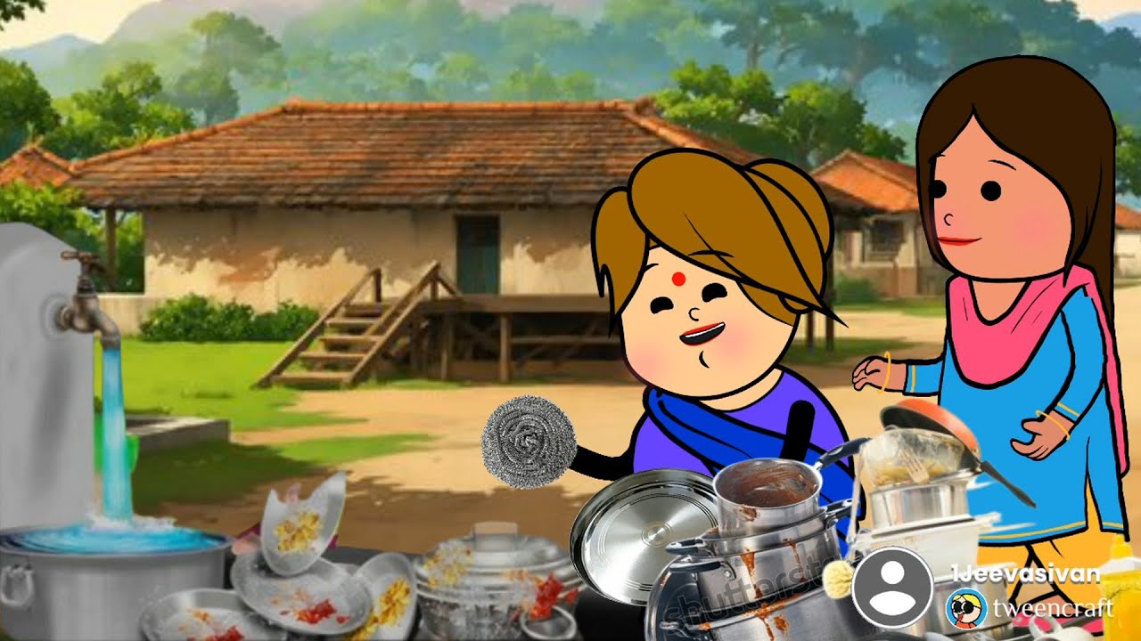 Part-1506:லட்சுமியை பாத்திரம் கழுவ விட்ட உமா|#jeevasivan #villagelife #villagestory #cartoon