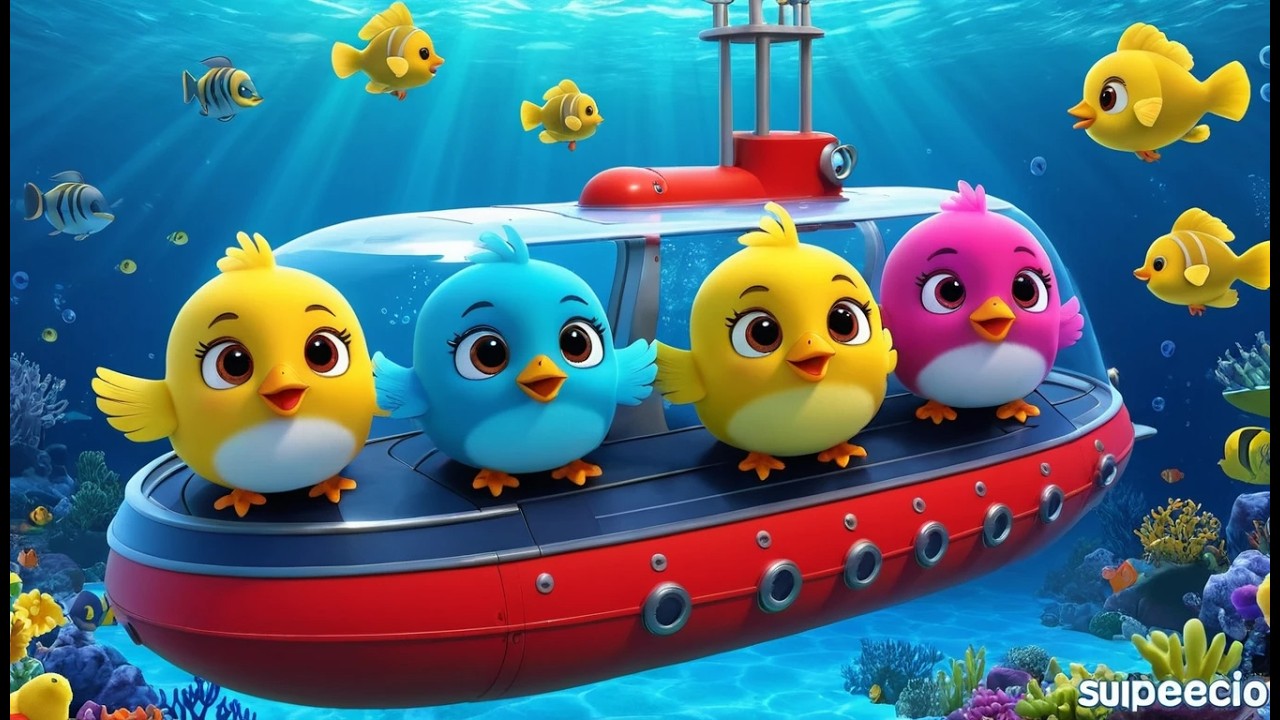 Trois petits poussins dans un sous marin