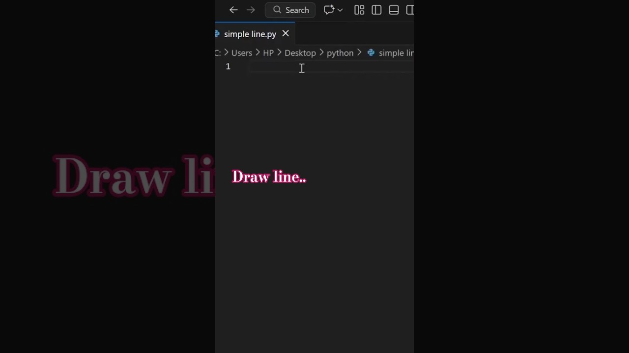How to draw a line using turtle in Python 