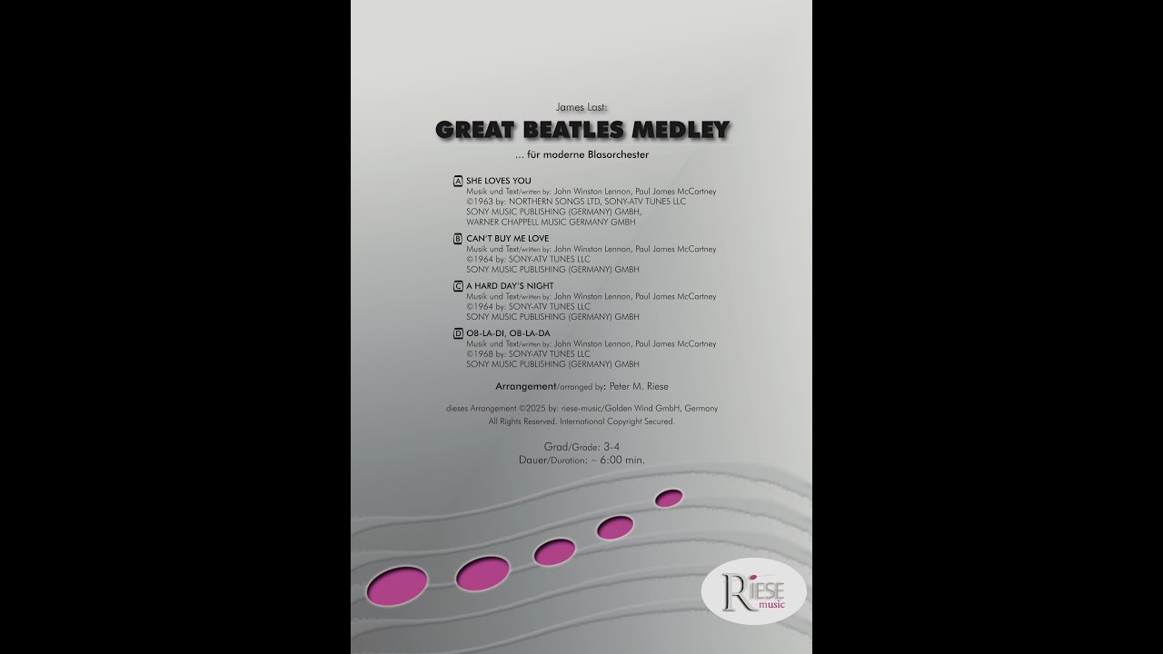 GREAT BEATLES MEDLEY (Blasorchester)