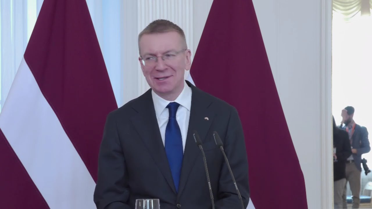 Valsts prezidenta Edgara Rinkēviča un Čehijas prezidenta Petra Pavela kopīga preses konference