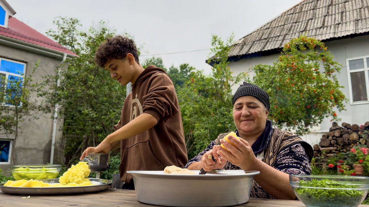 Grandma Cooking Traditional Recipes | Peaceful Rural Simple Village Life