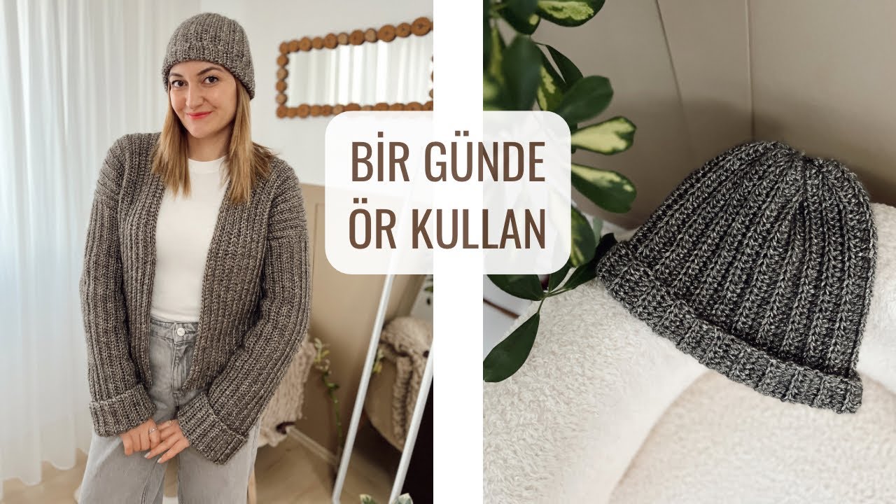TIĞ İLE SELANİK MODEL BERE YAPIMI 🌸 #crochet 