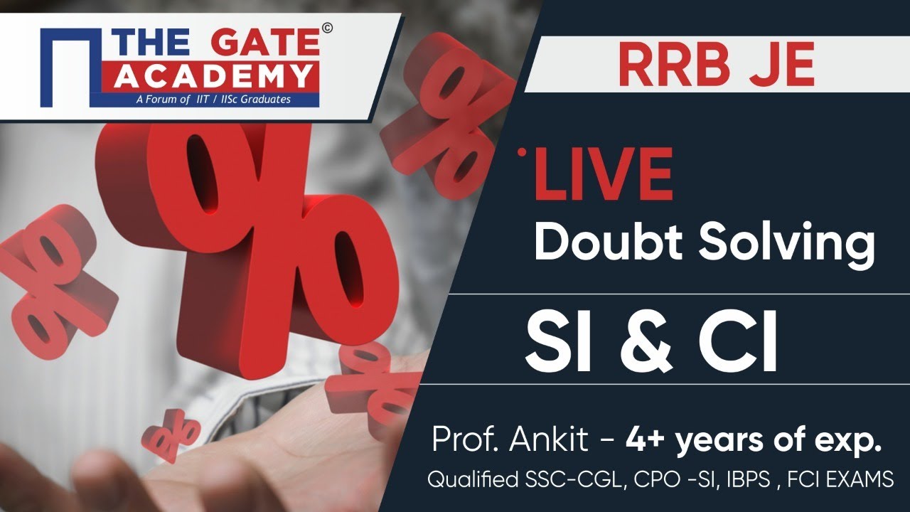 RRB-JE Doubt Solving Session - SI and CI