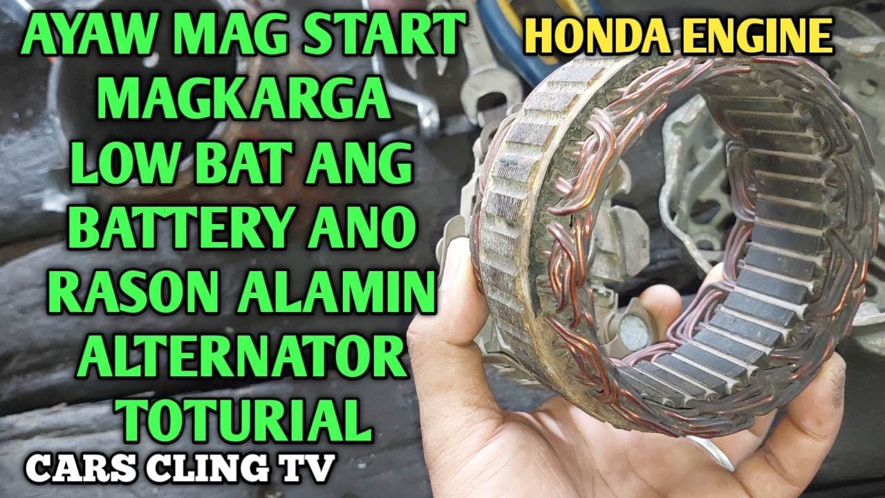 HONDA FIT ALTERNATOR NOT CHARGING DISASSEMBLE DIODE IC ROTOR AMATEUR STATOR REPAIR PARTS ISSUE FIXED