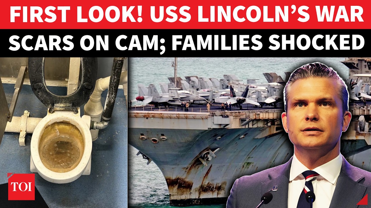 &lsquo;RUSTY, BATTERED & BROKEN!&rsquo;: USS Lincoln &lsquo;Scarred&rsquo; By Iran War; New Visuals Shock Families | Watch