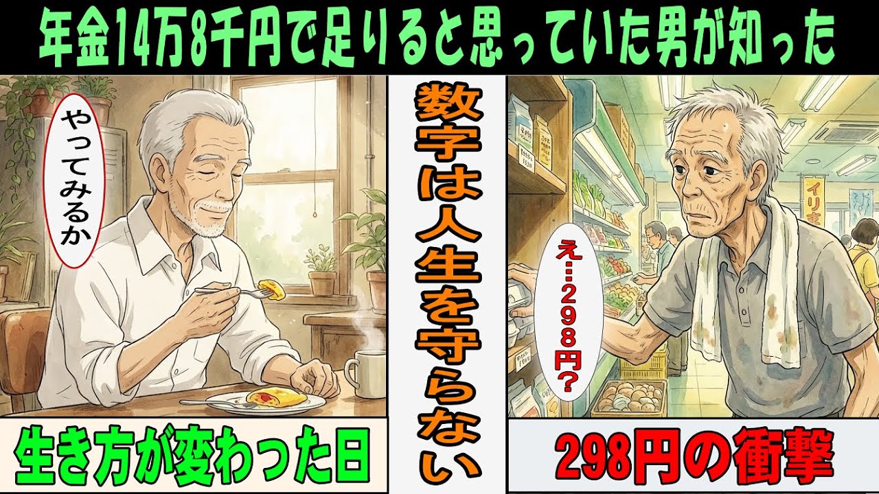 【漫画】年金月14万8千円で足りると思っていた65歳元営業男の末路…298円の卵と、ある女性の一言が価値観を壊し始めた理由