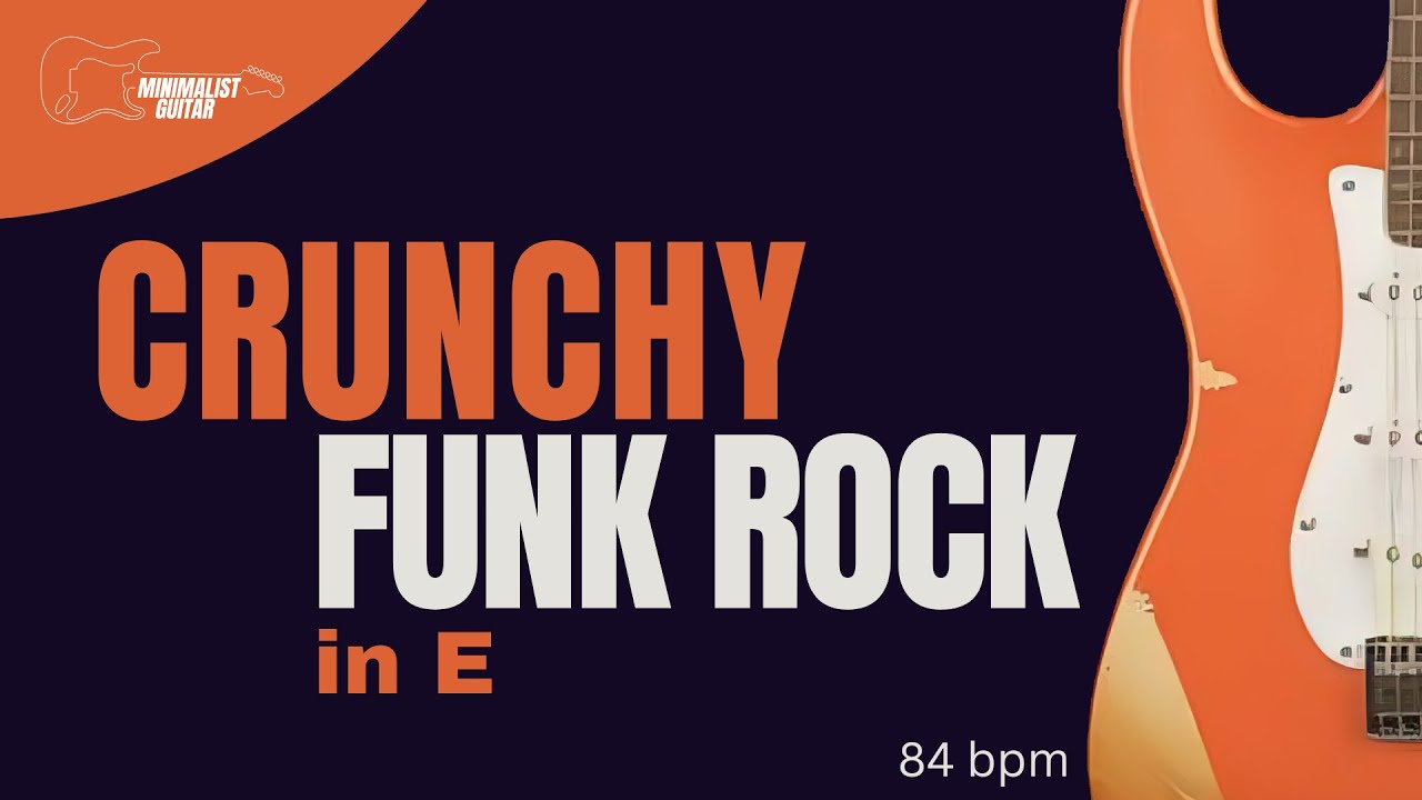 Crunchy Funk Rock l Guitar Backing Track in E MINOR | 84 BPM
