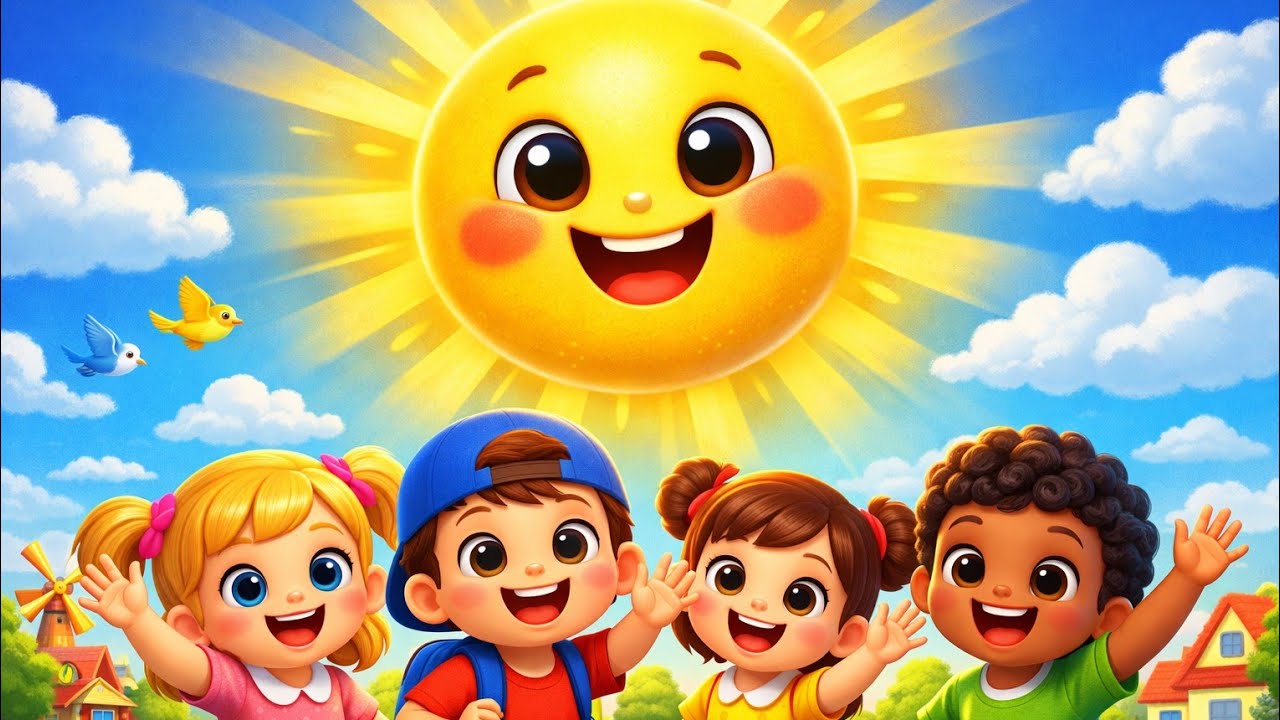 WAKEUP with a Happy Sunshine Kids Song and Colorful 3D Animation Rhyme