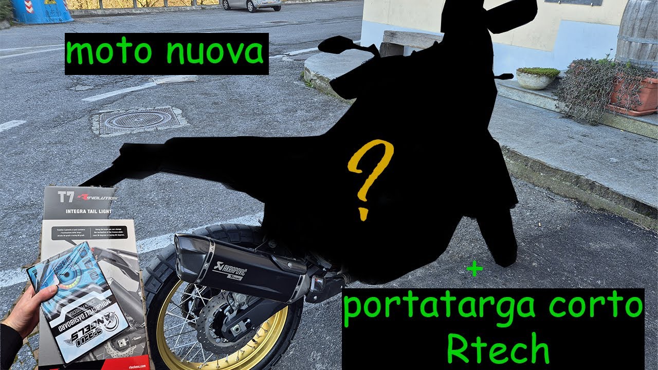 nuova moto + montaggio porta targa corto Rtech (yamaha Ténéré 700)