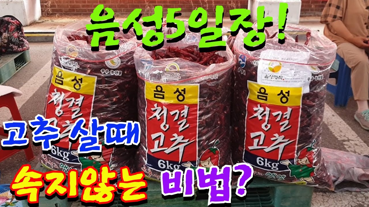 음성5일장! 고추살때 속지않는 비법!?