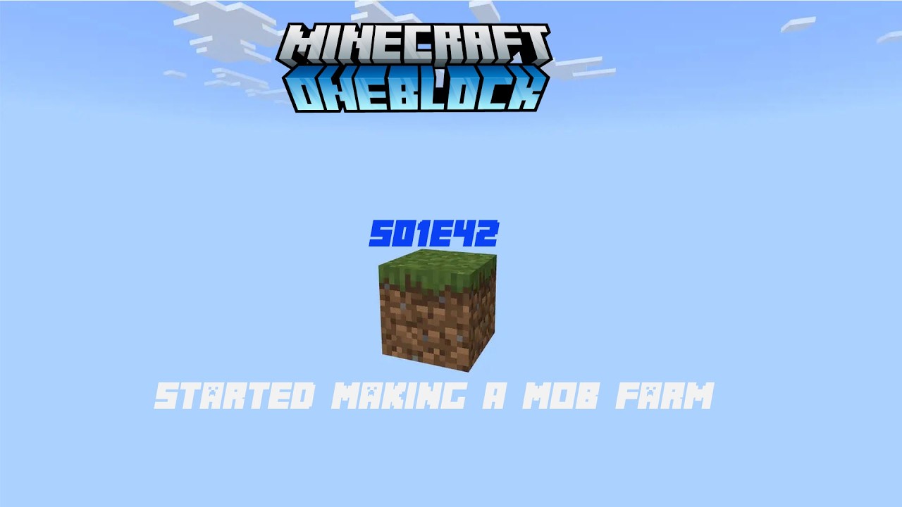 Oneblock Survival S01E42- Started Making A Mob Farm