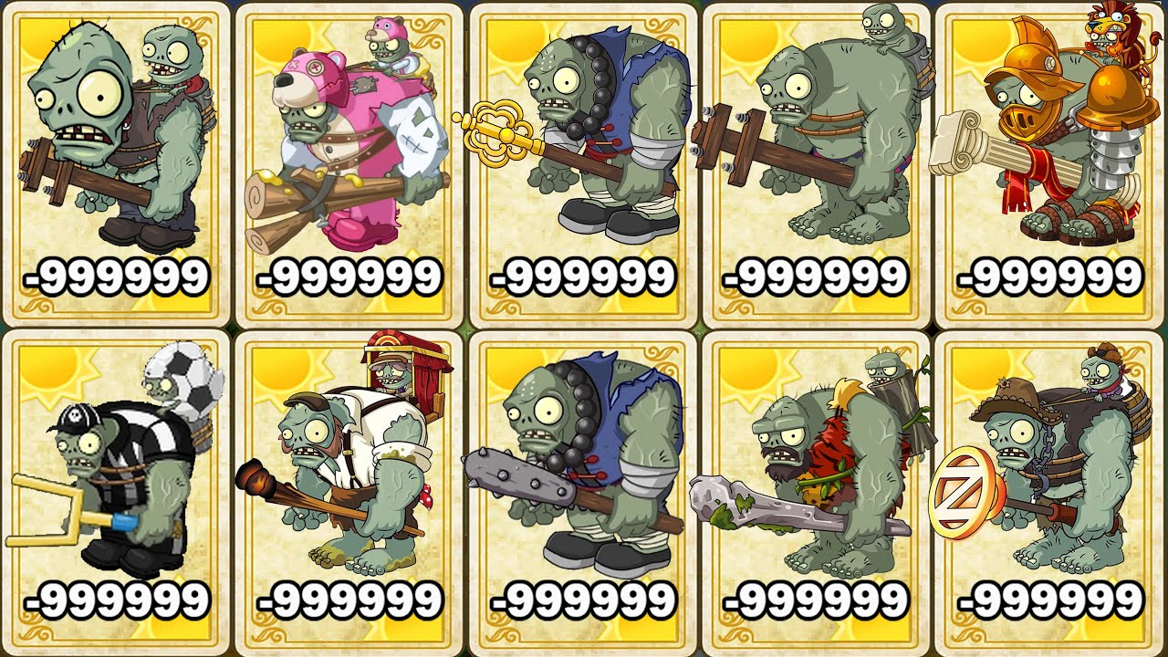 PvZ 2 Zombie Battlez – 16 GOD Gargantuar Vs GOD Gargantuar – Who will the best?