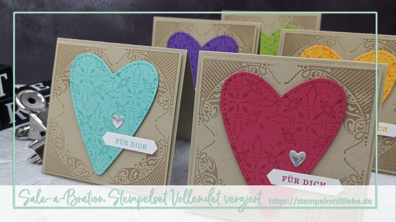 Stampin' Up! Sale-a-Bration Zweite Ausgabe & Anleitung Karte Vollendet Verziert