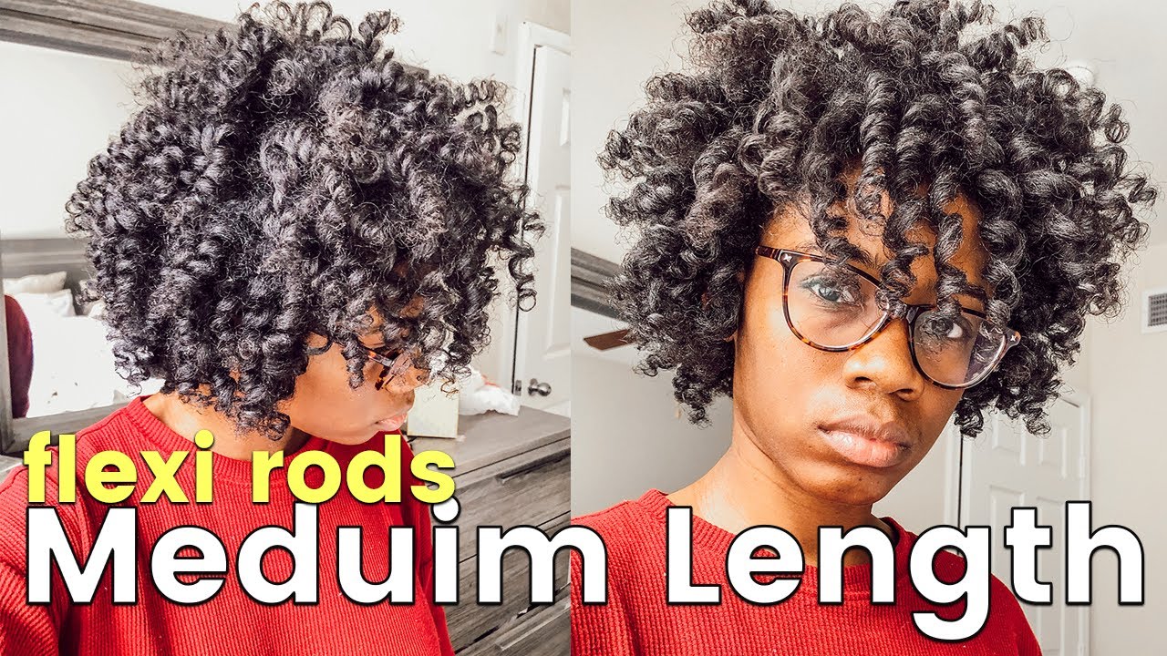 FLEXI ROD SET TUTORIAL ON MEDIUM LENGTH TYPE 4 NATURAL HAIR | ft. Uniqurl Hair Products