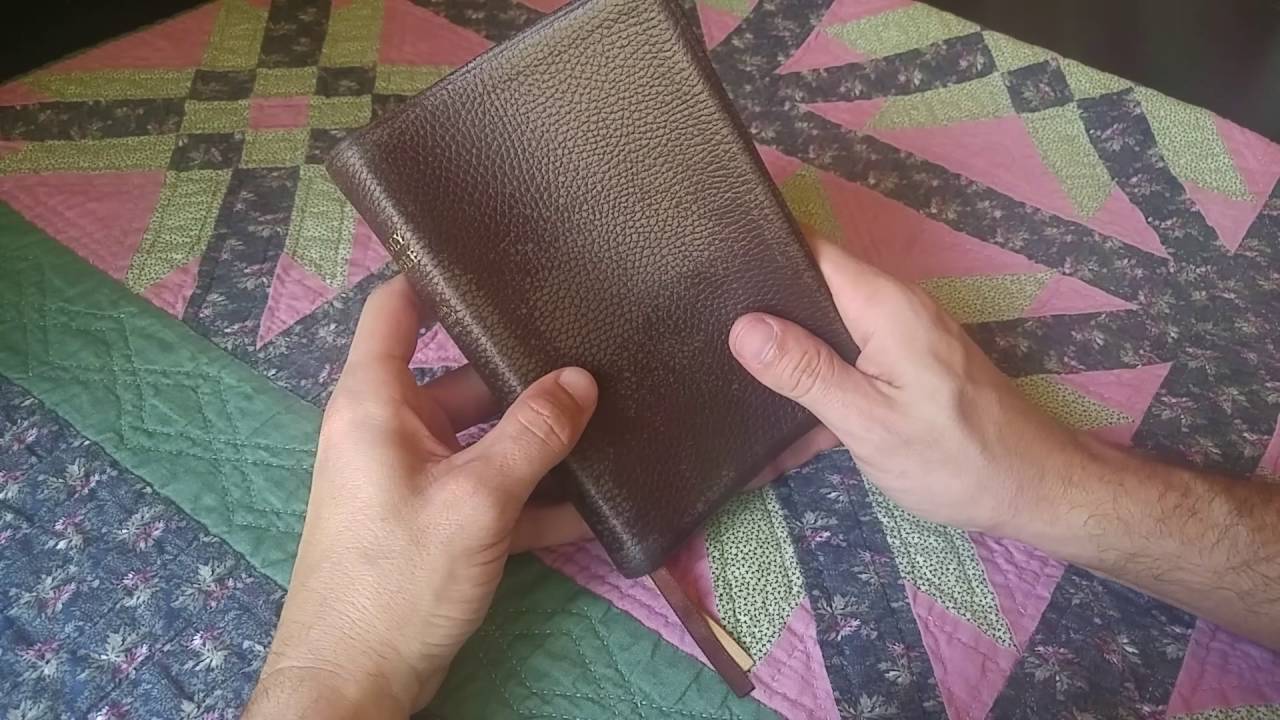 Two Year Crash Test of Cambridge Pitt Minion Bible in Brown Calf Split Leather with Everyday Usage